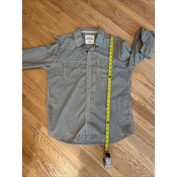 Aeropostale Men's Western Pearl Snap Button Down Shirt Size L Long Sleeve - Picture 11 of 11